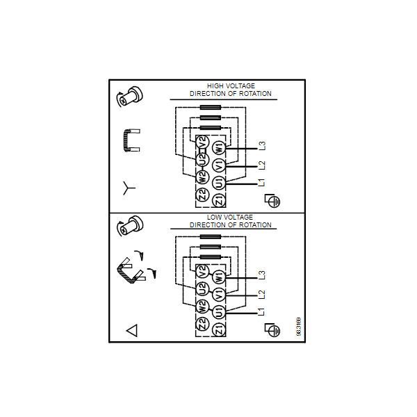 Вертикальный многоступенчатый центробежный насос Grundfos CR 1-9 A-A-A-V-HQQV артикул 96516205 – схема подключения