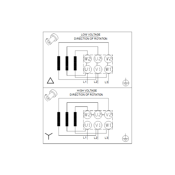 Полупогружной насос Grundfos MTR 15-2/2 A-W-A-HUUV артикул 96516011 – схема подключения
